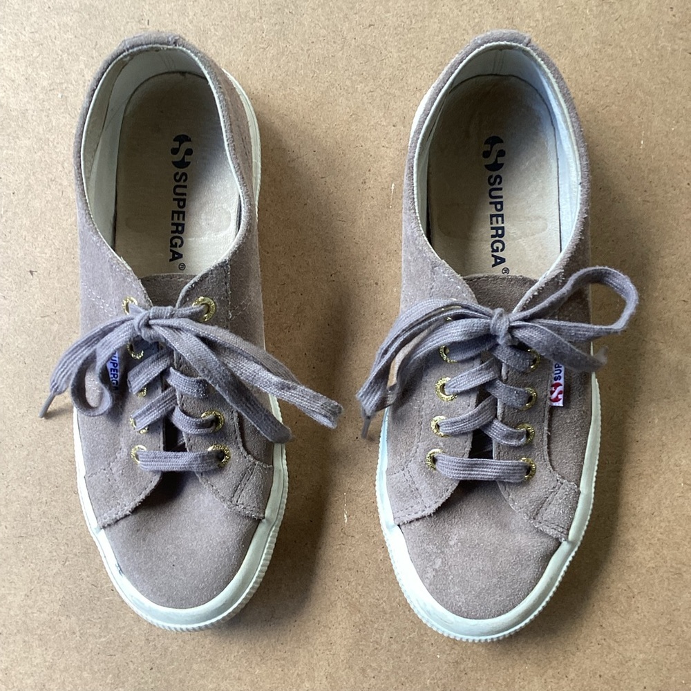 Superga Gray Suede Sneakers